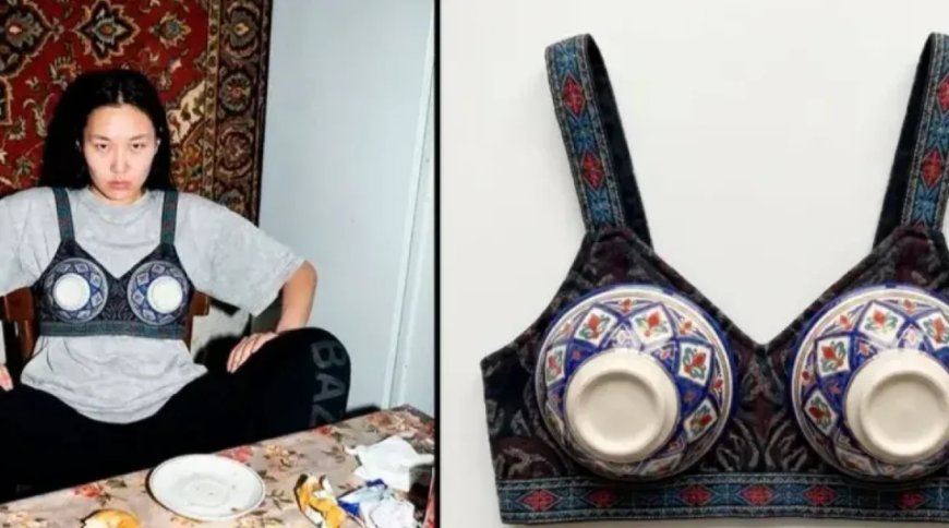 «Шектен шыққан креатив»: Кеудесіне кесе киген бойжеткеннің әрекеті талқыға түсті