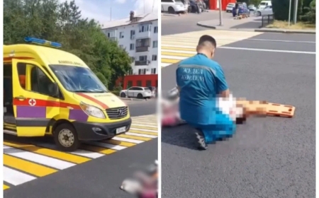 Павлодарда жедел жәрдем көлігі жаяу жүргіншіні қағып кетті