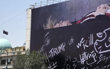 «Біз Трампты өлтіреміз»: Иран астанасында алып плакат ілінді