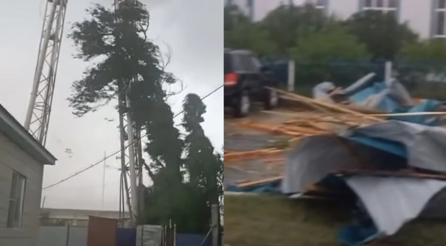 Ақтөбе облысында байланыс мұнарасы құлап, үш адам зардап шекті