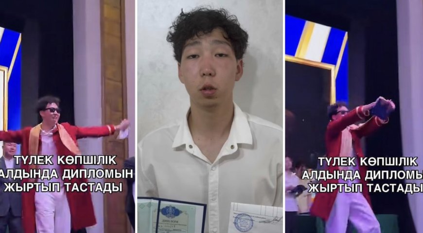 «Шын жүректен өкінемін»: көпшілік алдында дипломын қақ айырған студент кешірім сұрады (ВИДЕО)