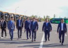 Түркістанның автопаркі жаңарып, жүргізушілерге 35 жаңа автобус кілті тапсырылды