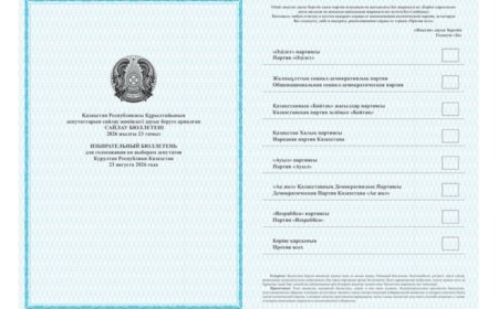 Құрылтай сайлауында дауыс беретін бюллетеньнің үлгісі жария болды