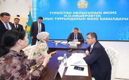 Түркістан облысында қоғамдық қабылдау өтіп, тұрғындардың өзекті мәселелері талқыланды