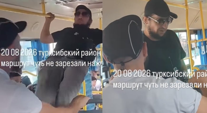 Алматыда автобустағы жанжал төбелеске ұласып, жолаушы пышақ шығарған