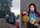 Рөлде көпбалалы ана болған: Меркіде жантүршігерлік жол апатынан 4 адам қаза тапты