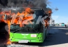 Оралда жолаушылар автобусы өртеніп кетті
