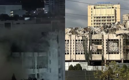 Алматыда Студенттер сарайының төбесі опырылып түсті (ВИДЕО)