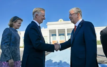 Тоқаев Король Филипп пен Патшайым Матильданы шығарып салды