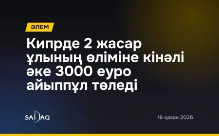 Кипрде 2 жасар ұлының өліміне кінәлі әке 3000 еуро айыппұл төледі